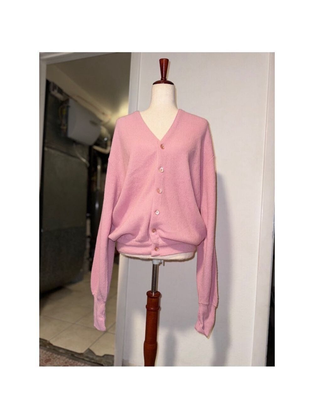 Vintage Jefflinks Lord Jeff sweater size is large 100% DuPont orlon USA Pink